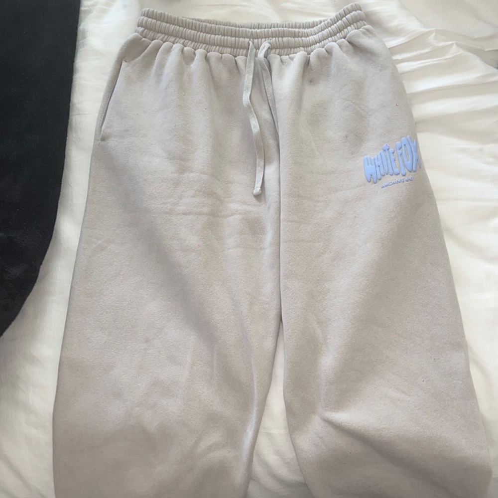 White fox sweatpants